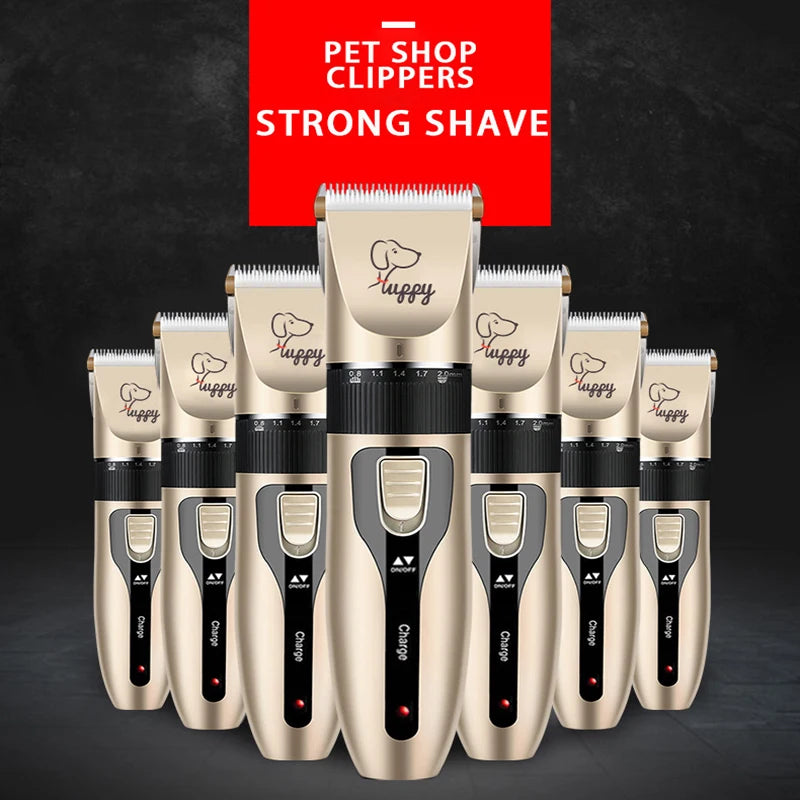 Dog Hair Clipper Pet Hair Trimmer Set Puppy Grooming Electric Shaver Ceramic Blade Cat Accessories Cordless Charging Professiona