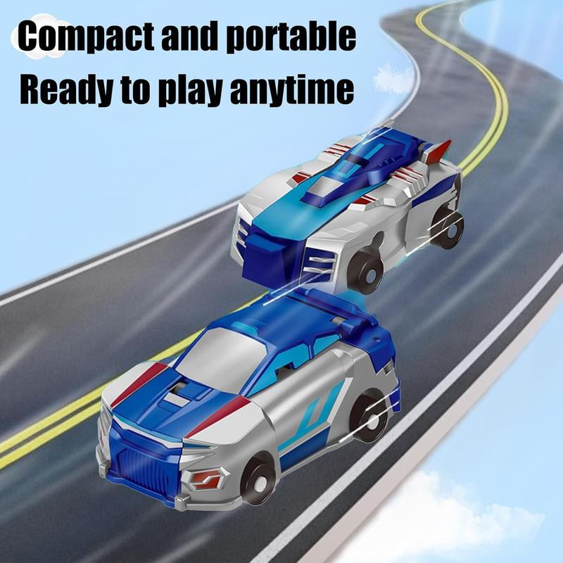 Hotfree Magnetic Dinosaur Transformer Car Toy, 2-In-1 Magnetic Cars That Transform into Flying Dragon and Unicorn, Automatic Collision Transforming Toy, Fun STEM Toy Birthday Gift for Boys & Girls