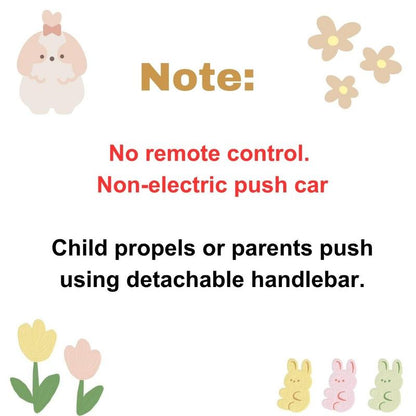 Costzon 3 in 1 Ride on Push Car, Stroller Sliding Walking Car with Horn, Music, Light, under Seat Storage, Parental Handle, Armrest Guardrails