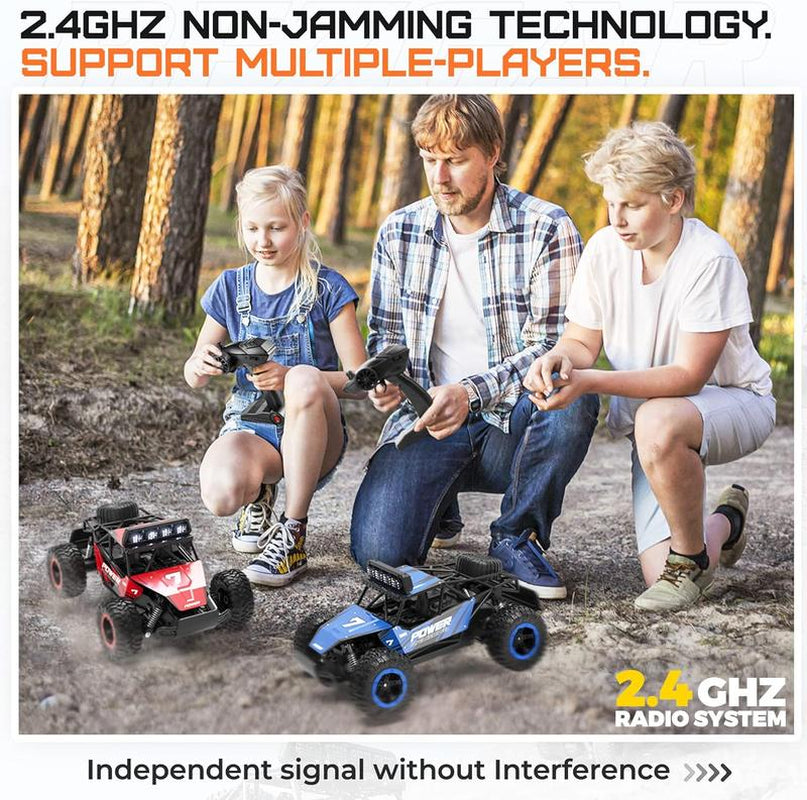 BEZGAR Remote Control Car - 2.4Ghz High Speed 33KM/H RC Cars Toys, 1:14 Monster RC Truck off Road with LED Headlight and Rechargeable Battery Gifts for Adults Boys 8-12, Summer Gift Ideas, Birthday Gift Ideas, TB141 RC Truck, Fun & Durable Rc Car