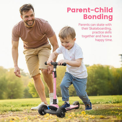 Besrey Scooter for Kids for 3-15 Years Old – Foldable Design, Adjustable Height, LED Lights & 4-Position Handlebar,Lightweight Aluminum Alloy Frame,Outdoor,Indoor Ride Scooter for Kids Birthday Gift Fun